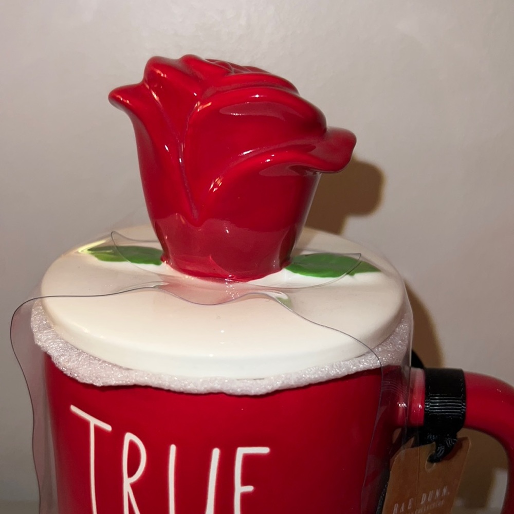 RAE DUNN TRUE LOVE COFFEE MUG WITH TOPPER - Picture 2 of 4
